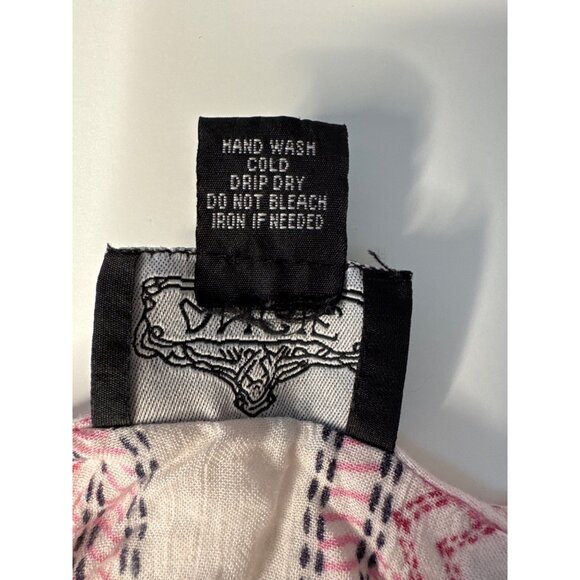 Angie M White & Pink Floral Kimono Cardigan Lightweight Open Front Medium - Picture 6 of 6